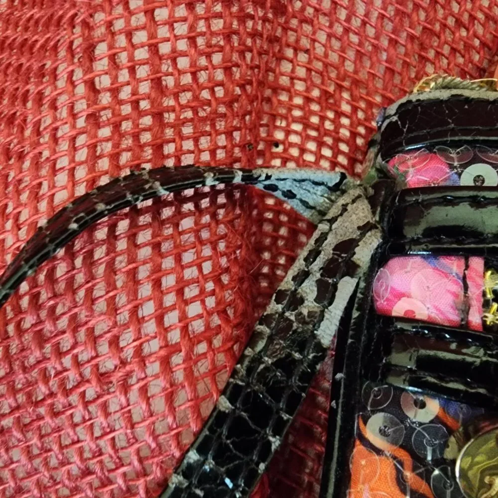 Betsey Johnson multicolor, sequin makeup bag‎
